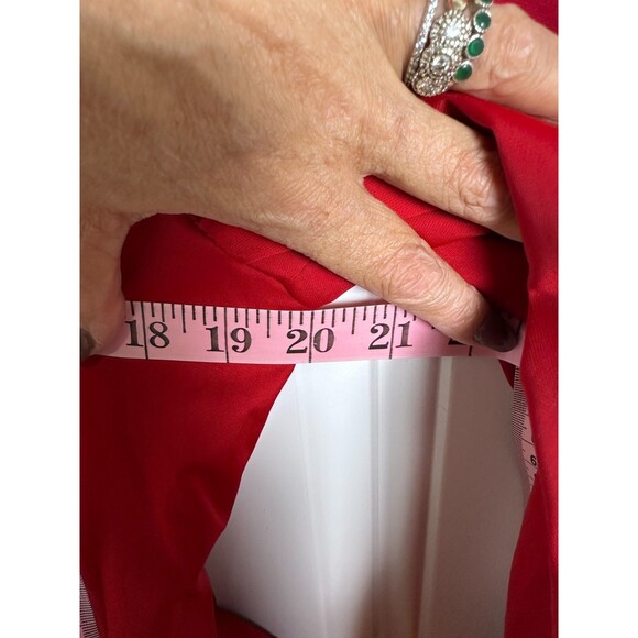 Talbots M Solid Red Belted Button Up Classic Mid Length Trench Coat Jacket - Picture 11 of 11